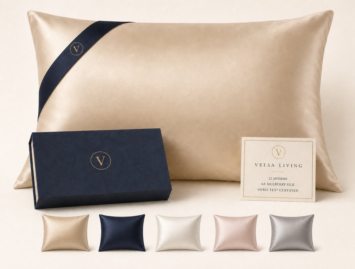 Luxury satin pillowcase with silky smooth finish