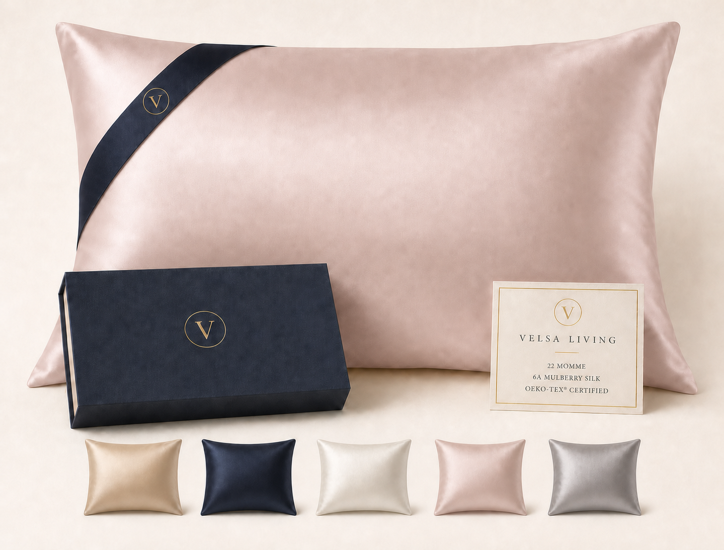 Luxury satin pillowcase with silky smooth finish