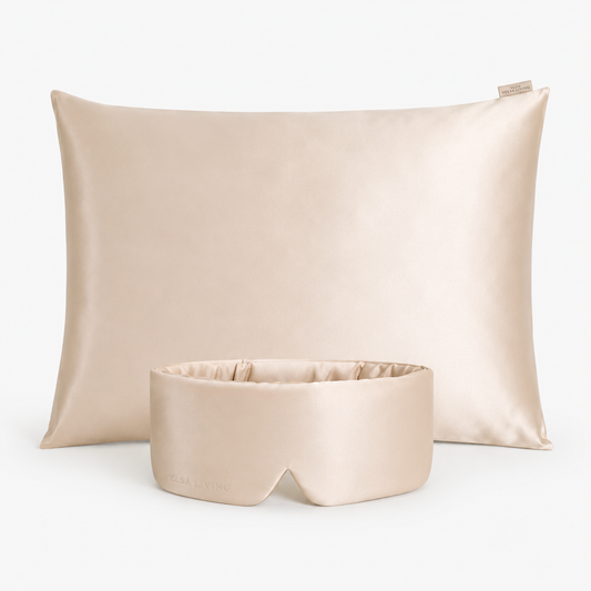 Luxury beige satin sleep set