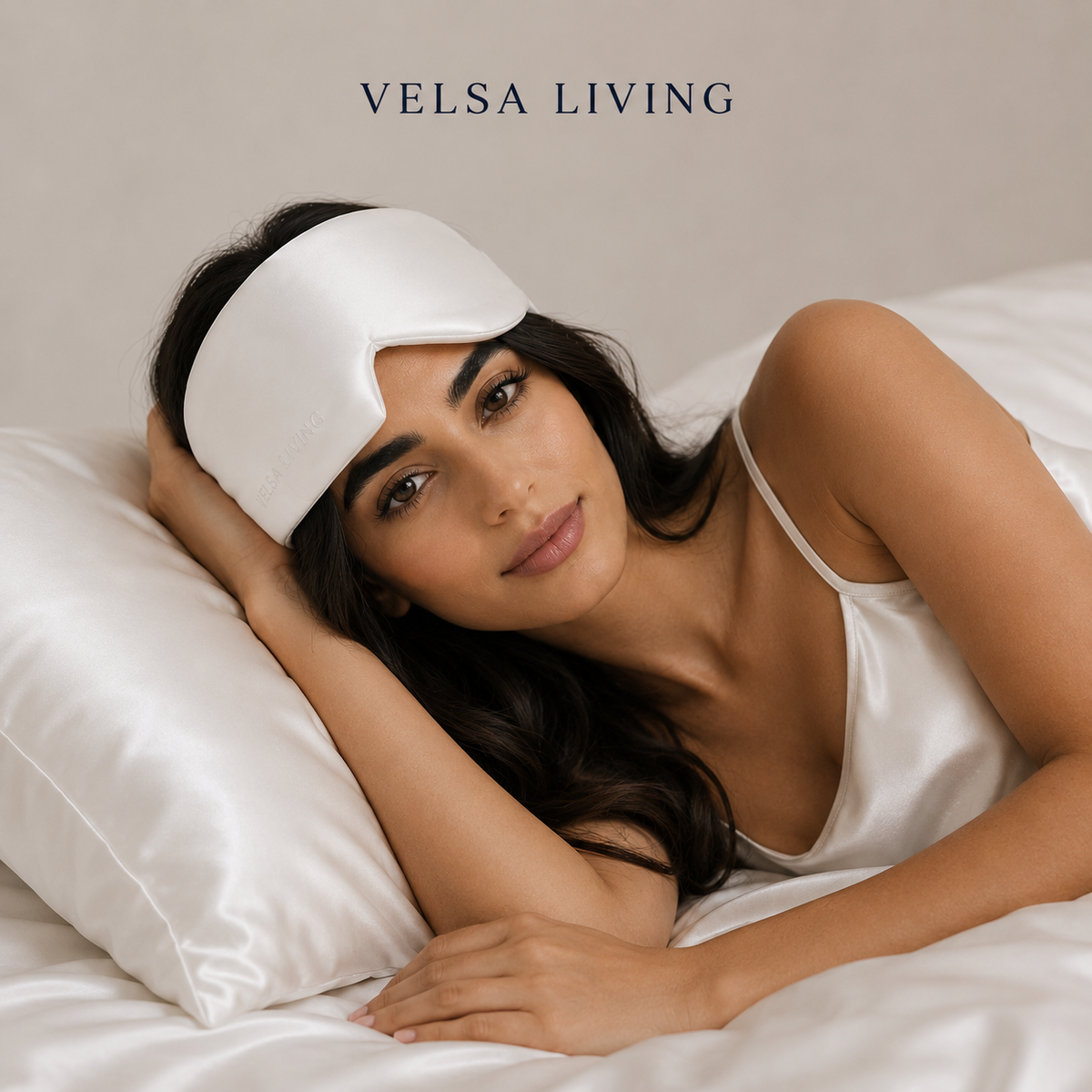 Luxury white satin sleep set
