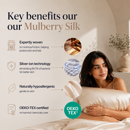 Luxury satin pillowcase with silky smooth finish