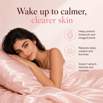 Luxury satin pillowcase with silky smooth finish