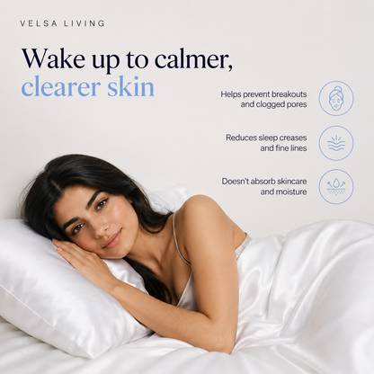 Luxury satin pillowcase with silky smooth finish