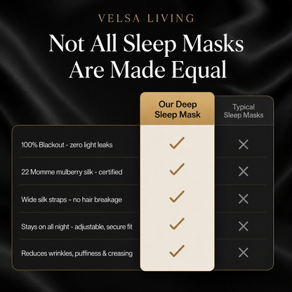 Silk black sleep eye mask