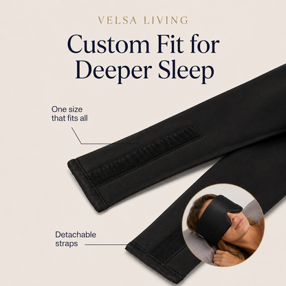 Silk black sleep eye mask