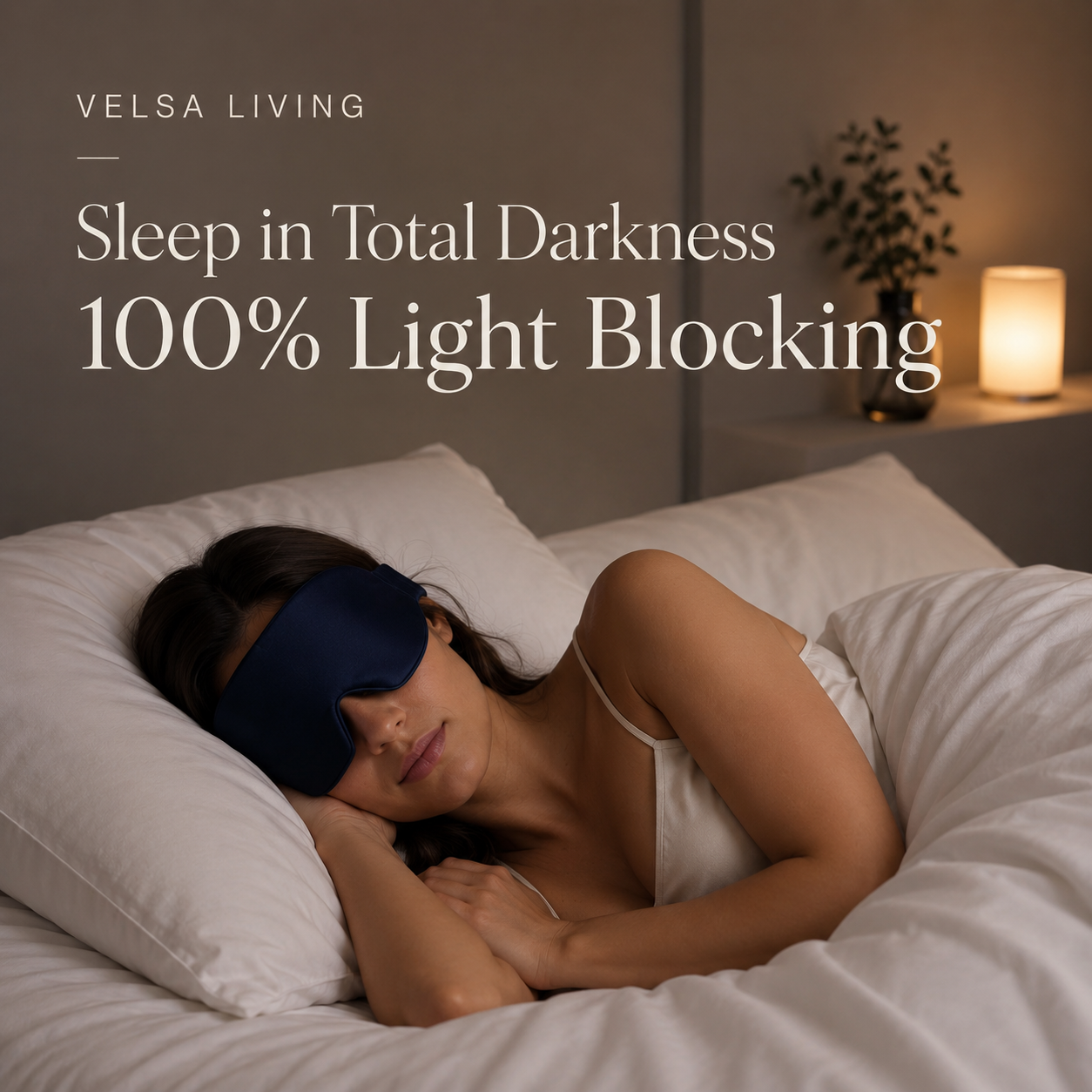 Silk blue sleep eye mask