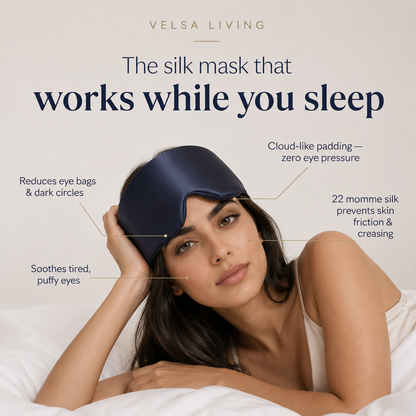 Silk blue sleep eye mask