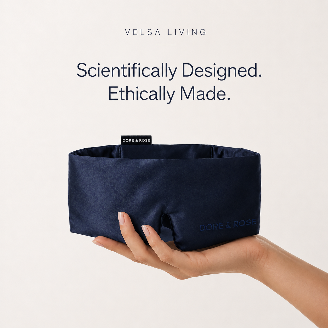 Silk blue sleep eye mask