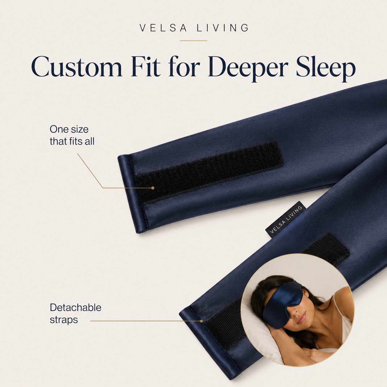Silk blue sleep eye mask