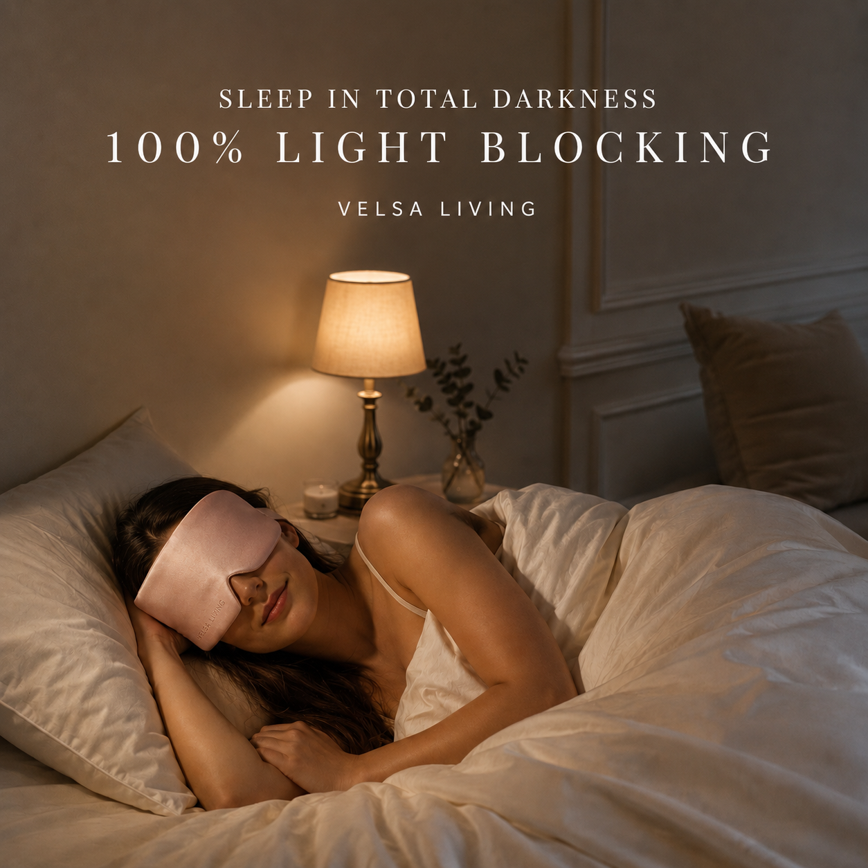 Silk pink sleep eye mask