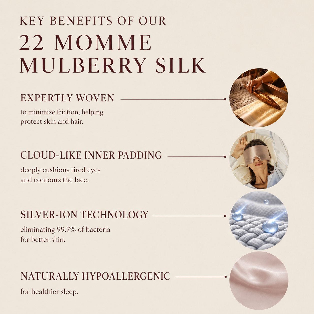 Silk pink sleep eye mask