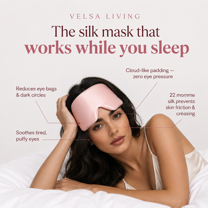 Silk pink sleep eye mask