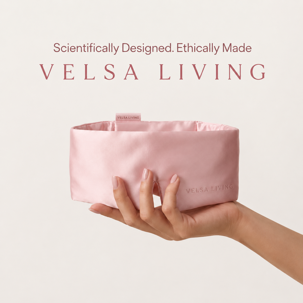 Silk pink sleep eye mask