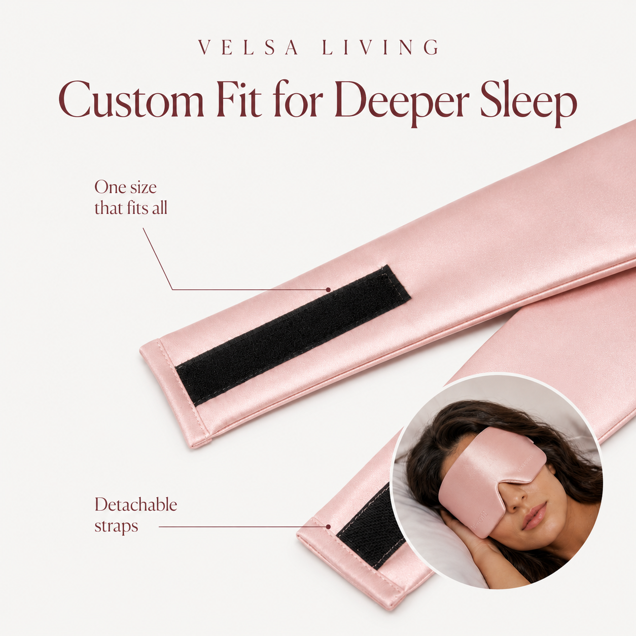 Silk pink sleep eye mask
