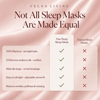 Silk pink sleep eye mask