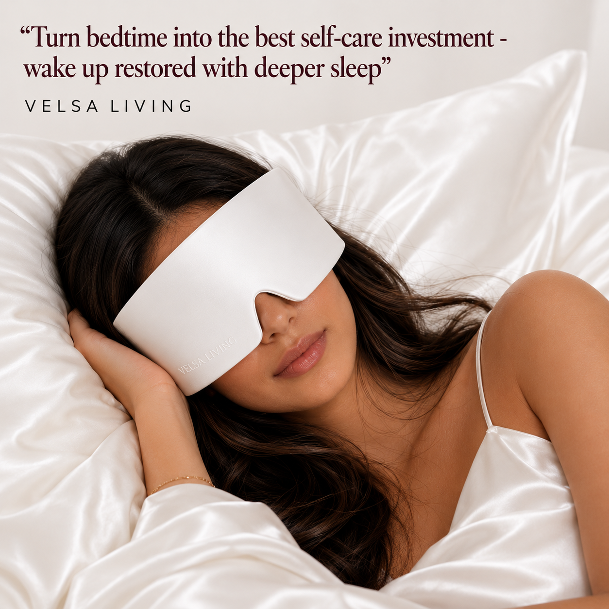 Silk white sleep eye mask